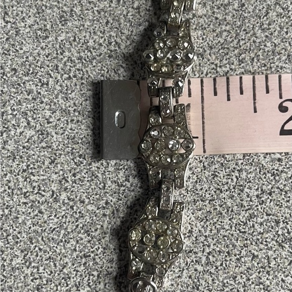 Vintage Silver Toned Clear Rhinestone Necklace - Picture 8 of 9